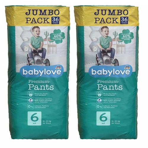 Підгузки-трусики Babylove Premium 6 xxl JUMBOPACK 18-30 кг 72 шт в інтернет супермаркеті PbayMarket!