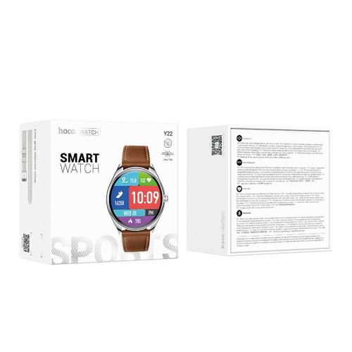 Смарт годинник Hoco Y22 AMOLED Smart sports watch Bluetooth V5.3/IP67 JL7012A6 Silver