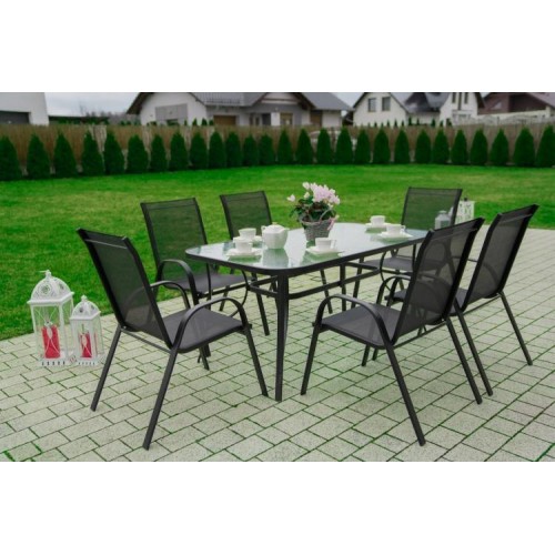 Стол садовый Kontrast MAJORKA Black 120*70*70 см. Стол садовый Kontrast MAJORKA Black 120*70*70 см.