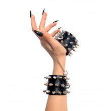 Наручники з шипами Art of Sex - Rose Spiked Leather Handcuffs, натуральна шкіра