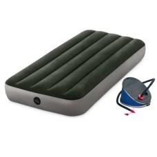 Надувний матрац Intex 64760 (матрац 64106, ножний насос 68610). Одномісний 76 x 191 x 25 см