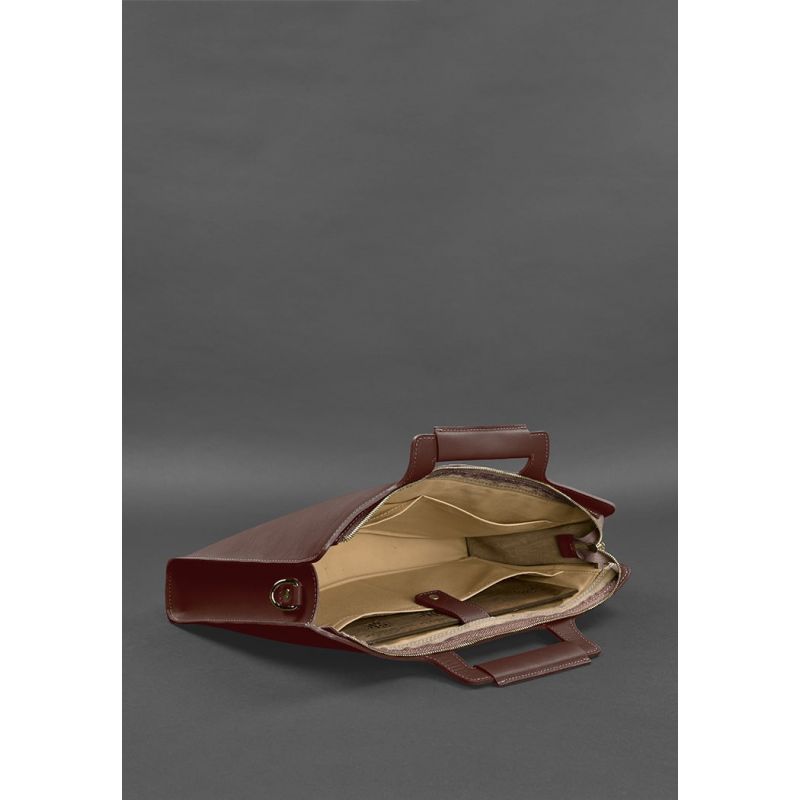 Жіноча шкіряна сумка для ноутбука та документів BlankNote 15 Burgundy (BN-BAG-36-vin)