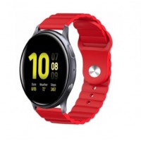 Ремінець BeWatch для Samsung Galaxy Watch 42 | 3 41 мм | Active | Active 2 силіконовий 20мм Wave Червоний (1010704) Ремінець BeWatch для Samsung Galaxy Watch 42 | 3 41 мм | Active | Active 2 силіконовий 20мм Wave Червоний (1010704)
