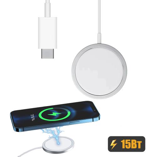 Бездротовий зарядний пристрій MagSafe Charger ST-15 White 470700-1365113166 Бездротовий зарядний пристрій MagSafe Charger ST-15 White 470700-1365113166