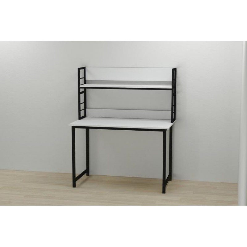 Надбудова для столу Ferrum-decor Лінкольн 60x120x28 Чорний ДСП Біле (LIN0022)