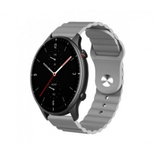 Ремінець BeWatch силіконовий 20мм для смарт годинник універсальний Wave Сірий (1010707) Ремінець BeWatch силіконовий 20мм для смарт годинник універсальний Wave Сірий (1010707)