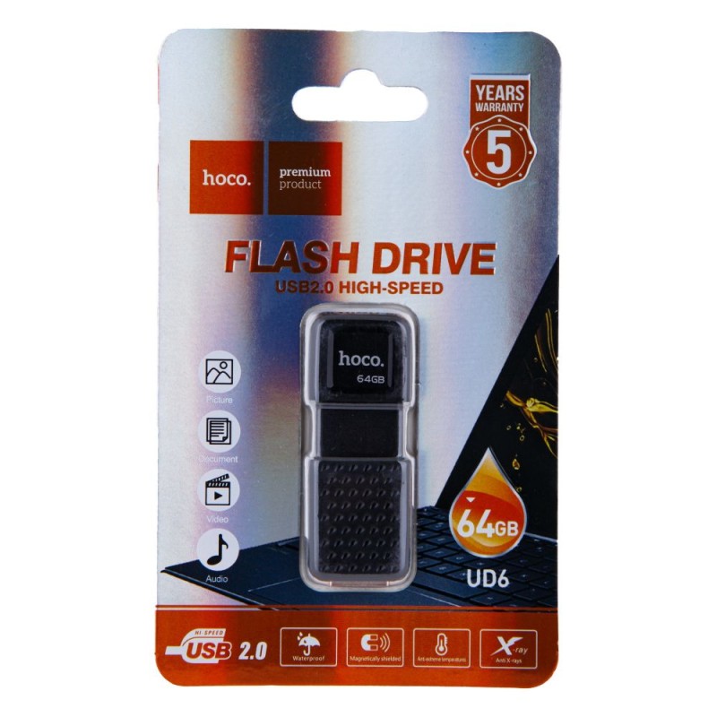 Флеш пам'ять USB Hoco UD6 USB 2.0 64GB Black