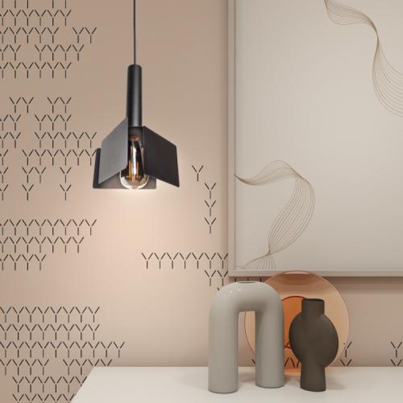 Світильник підвісний MSK Electric Turin у стилі лофт під лампу Е27 NL 2030 BK чорний