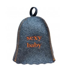 Лазнева шапка Luxyart One Size Sexy baby натуральна повсть Сірий (LA-871)