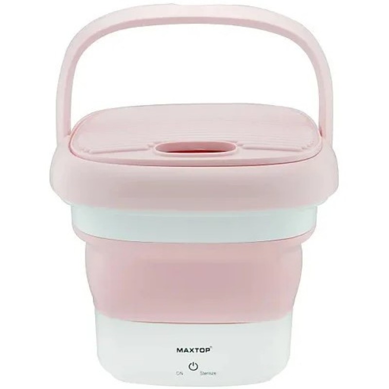 Пральна машина складана Maxtop 7399 Рожева з білим