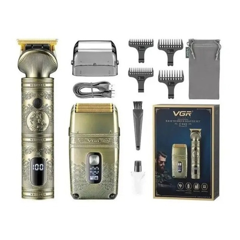 Набір для стрижки волосся бездротовий VGR V-649 8813 Gold