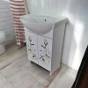 Тумба Mikola-M Магнолія пластикова з умивальником CERSANIT Cersania 50 см