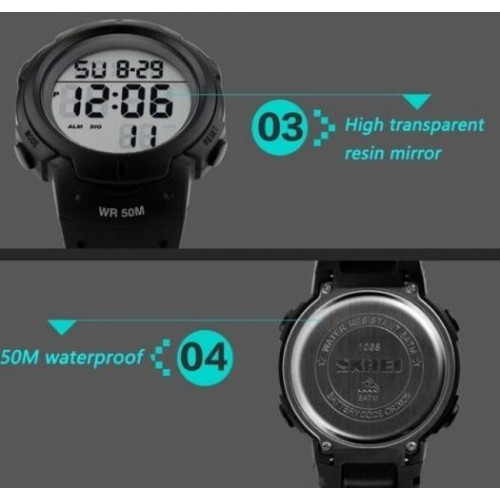 Чоловічий годинник Skmei 1068 Sport Style Чорний Чоловічий годинник Skmei 1068 Sport Style Чорний