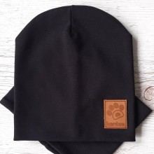 Дитяча шапка з хомутом КАНТА розмір 52-56 Чорний (OC-127)