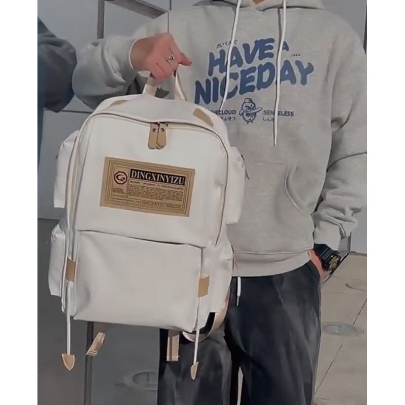 Рюкзак шкіряний Dezger Londoner 27 л White