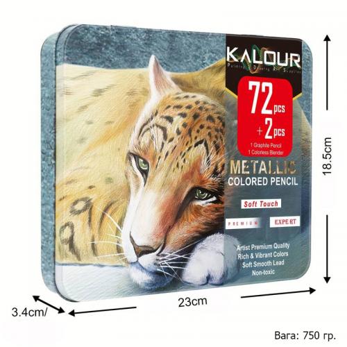 Набір олівців Kalour Metallic 72+2 кольори з ефектом Металік в інтернет супермаркеті PbayMarket!