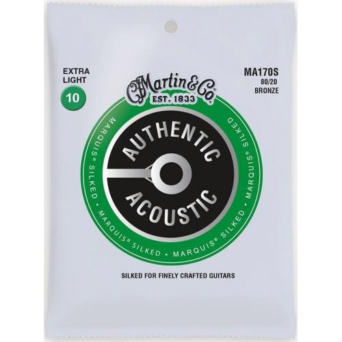 Струни для акустичної гітари Martin MA170S Marquis Silked 80/20 Bronze Acoustic Guitar Strings Extra Light 10/47 Струни для акустичної гітари Martin MA170S Marquis Silked 80/20 Bronze Acoustic Guitar Strings Extra Light 10/47
