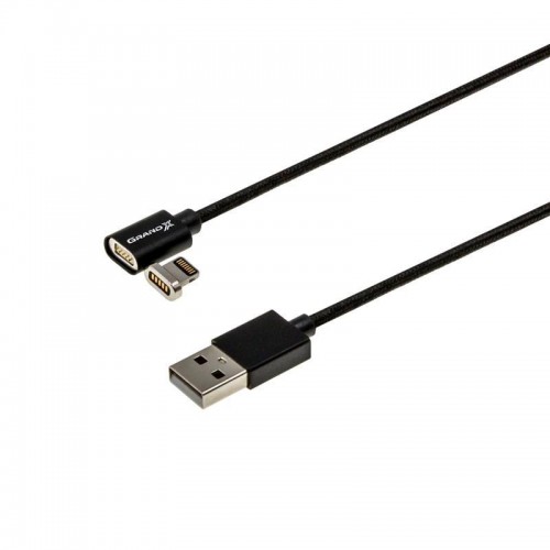 Кабель Grand-X USB-Lightning, магнітний, 1м, Black (MG-01L) в інтернет супермаркеті PbayMarket!