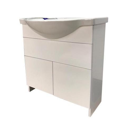 Тумба Mikola-M пластикова 2.0 з верхнім ящиком та умивальником 80 см Тумба Mikola-M пластикова 2.0 з верхнім ящиком та умивальником 80 см