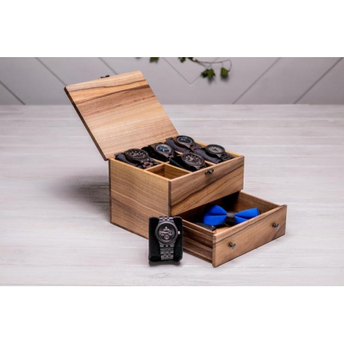 Органайзер для директора на 6 секцій під наручний годинник ecoWalnut 14.9х20.8х18 см Органайзер для директора на 6 секцій під наручний годинник ecoWalnut 14.9х20.8х18 см