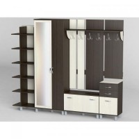 Передпокій Тиса Мебель-29 Венге Молочний 204.5x35x247 см Передпокій Тиса Мебель-29 Венге Молочний 204.5x35x247 см