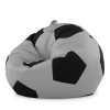 Крісло мішок М'яч Оксфорд 120см Студія Комфорту Великий Сірий + Чорний