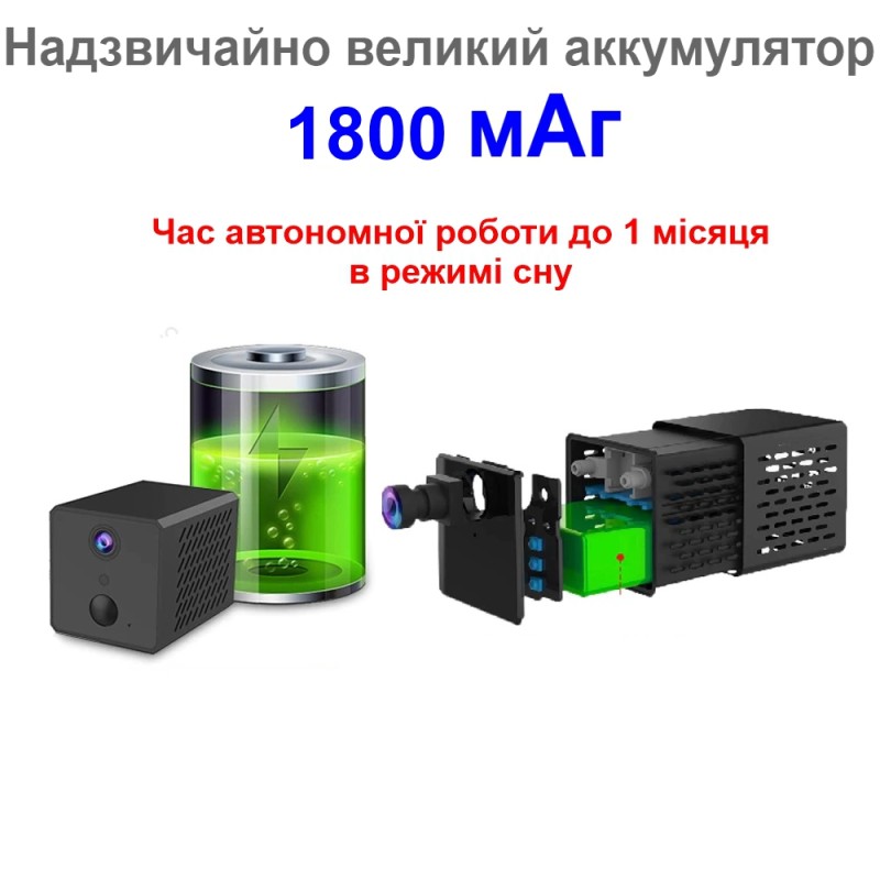 4G міні камера відеоспостереження Nectronix T10, Full HD 1080P, датчик руху, акумулятор 1800 мАч