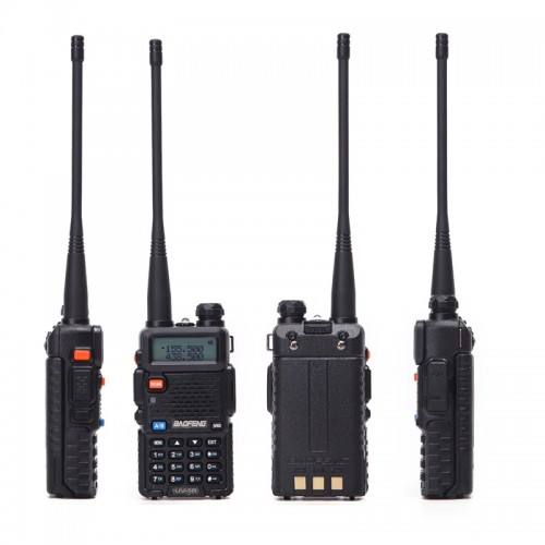 Рація Baofeng UV-5R Black + Гарнітура Baofeng з кнопкою РТТ