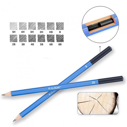 Набір графітних олівців Kalour  12 штук твердість 8В-5Н (YW-SPT012) в інтернет супермаркеті PbayMarket!
