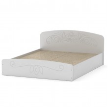 Двоспальне ліжко Компаніт Ніжність-140 МДФ альба (білий)