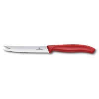 Кухонний ніж Victorinox SwissClassic для сиру 110 мм Червоний серрейтор (6.7861)