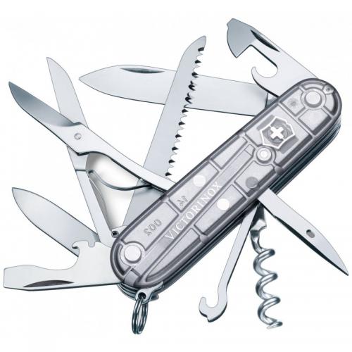 Складаний ніж Victorinox Huntsman 91 мм 15 функцій Сріблястий напівпрозорий в блістері (1.3713.T7B1) Складаний ніж Victorinox Huntsman 91 мм 15 функцій Сріблястий напівпрозорий в блістері (1.3713.T7B1)