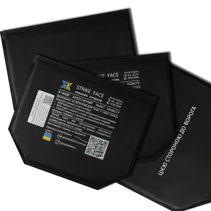 Пакет балістичний для захисту паху No Brand UHWMPE 2 клас 16x20 см Чорний (2356684359)