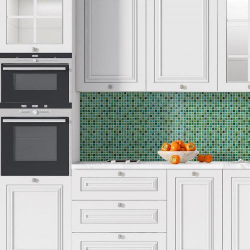 Декоративна панель ПВХ під зелену мозайку 960х480х4мм (D) SW-00001828 Sticker Wall