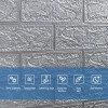 Панель стеновая в рулоне 3D Sticker Wall 700х3080х2 мм Сірий (D) SW-00002535