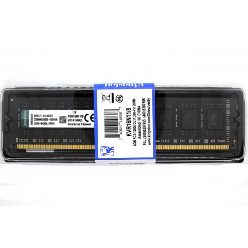 Оперативна пам'ять Kingston DDR3-1600 8192MB PC3-12800 (KVR16N11/8) Оперативна пам'ять Kingston DDR3-1600 8192MB PC3-12800 (KVR16N11/8)