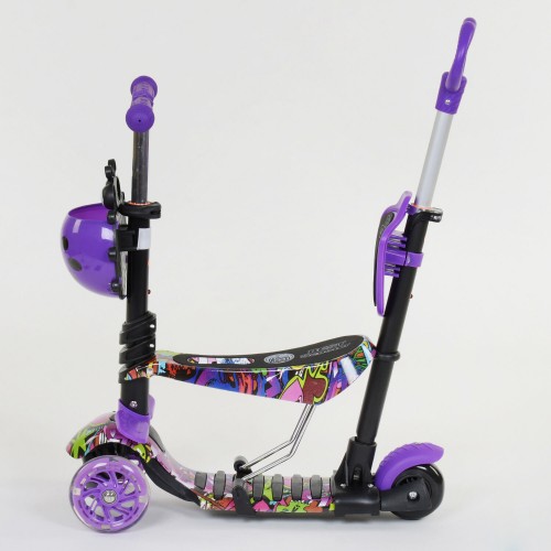 Самокат 5в1 Best Scooter (PU колеса з підсвічуванням) Абстракція Multicolor (74062)