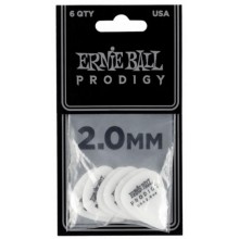 Медіатори Ernie Ball 9202 Standard Prodigy White Player 2.0 mm (6 шт.)