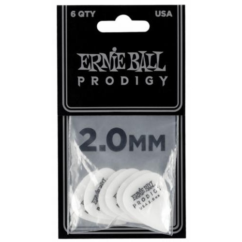 Медіатори Ernie Ball 9202 Standard Prodigy White Player 2.0 mm (6 шт.) Медіатори Ernie Ball 9202 Standard Prodigy White Player 2.0 mm (6 шт.)