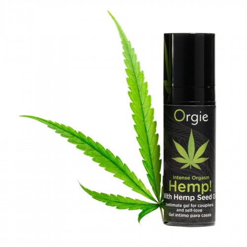 Збуджувальний гель для пар Orgie Hemp! Intense Orgasm, 15 мл, тепло-холод, ефект сильної вібрації