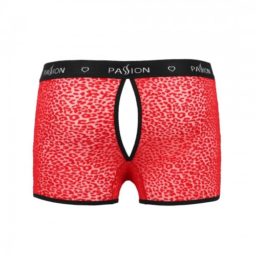 Чоловічі прозорі боксери Passion Short 046 Parker XXL/XXXL Red, сітка, під леопард в інтернет супермаркеті PbayMarket!