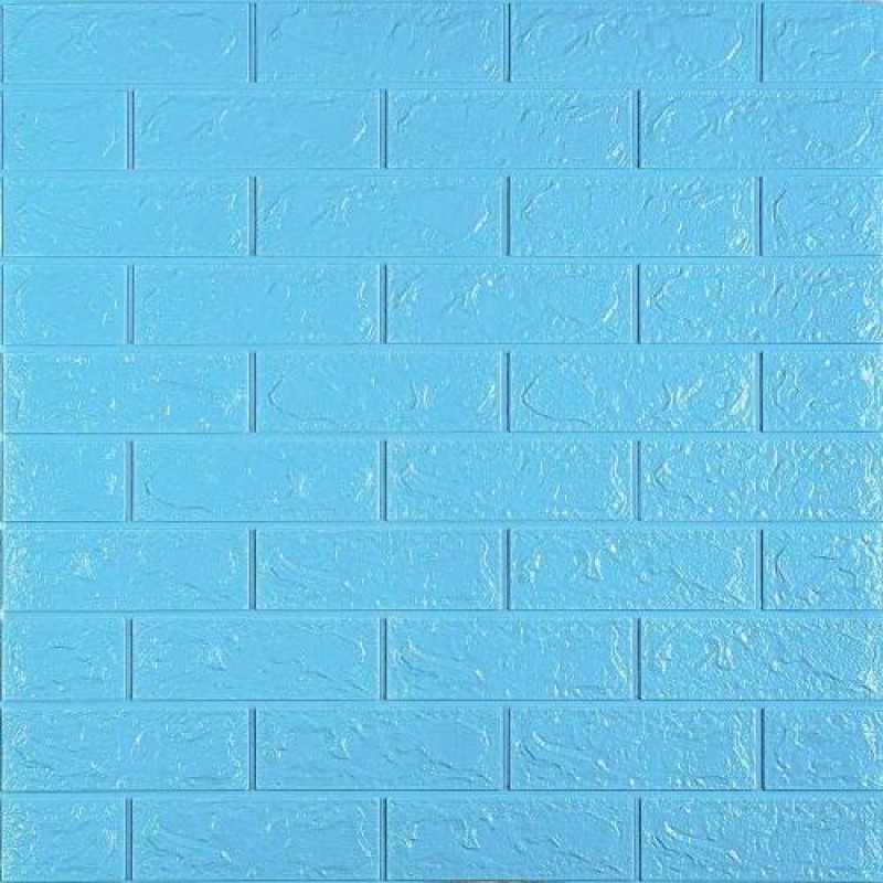 3D панель самоклеюча цегла Блакитна 700x770x5мм (005-5) Sticker Wall SW-00000297