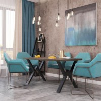 Обідній стіл у стилі Loft NS-1162 780x1800x800 мм Черный Обідній стіл у стилі Loft NS-1162 780x1800x800 мм Черный