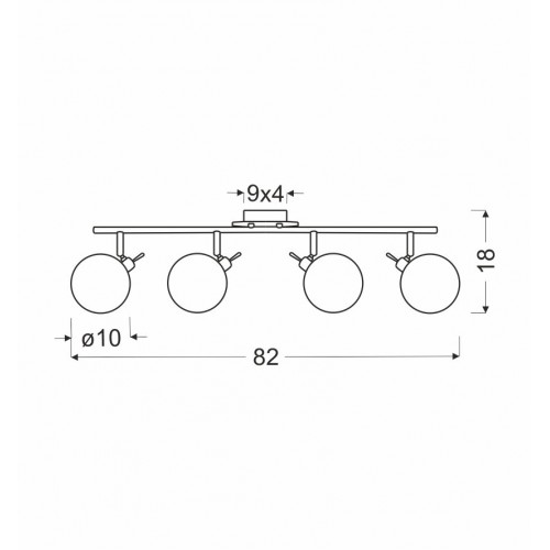 Спот Candellux Lentini 82x18 см Латунь (94-16362) Спот Candellux Lentini 82x18 см Латунь (94-16362)