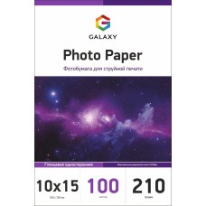 Фотопапір Galaxy 210 г/м2 глянець10x15 см Білий 100 шт