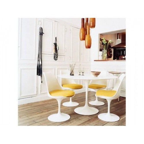 Стіл дизайнерський обідній SDM Тюльпан М дерево 60 см Білий (91696) Стіл дизайнерський обідній SDM Тюльпан М дерево 60 см Білий (91696)