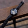 Наручний годинник чоловічий BESTA Skeleton UA Black Чорний (3121)