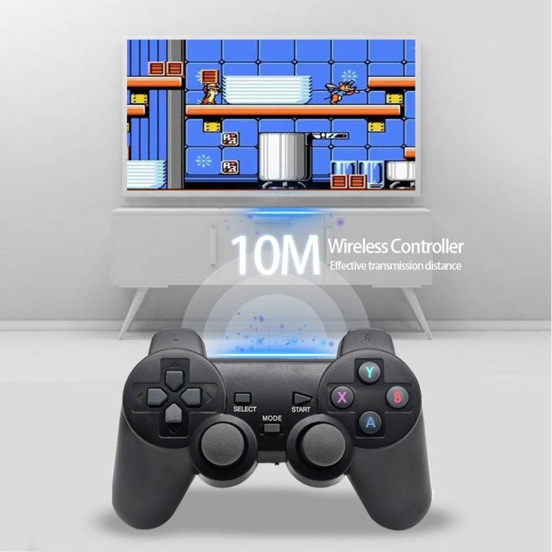 Телевізійна ігрова приставка Gen Game Mini Stick 4k HDMI із двома бездротовими геймпадами 2.4G із вбудованими іграми Dendy Sega Аркадні ігри Game Boy Nintendo Atari PlayStation 1