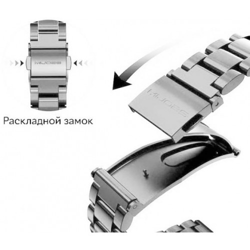 Ремінець MiJobs Metal Strap для Xiaomi Mi Band 3/4/5/6 Gold Ремінець MiJobs Metal Strap для Xiaomi Mi Band 3/4/5/6 Gold