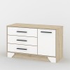 Комод Тиса Мебель 106 Дуб сонома Білий 67x40x112 см